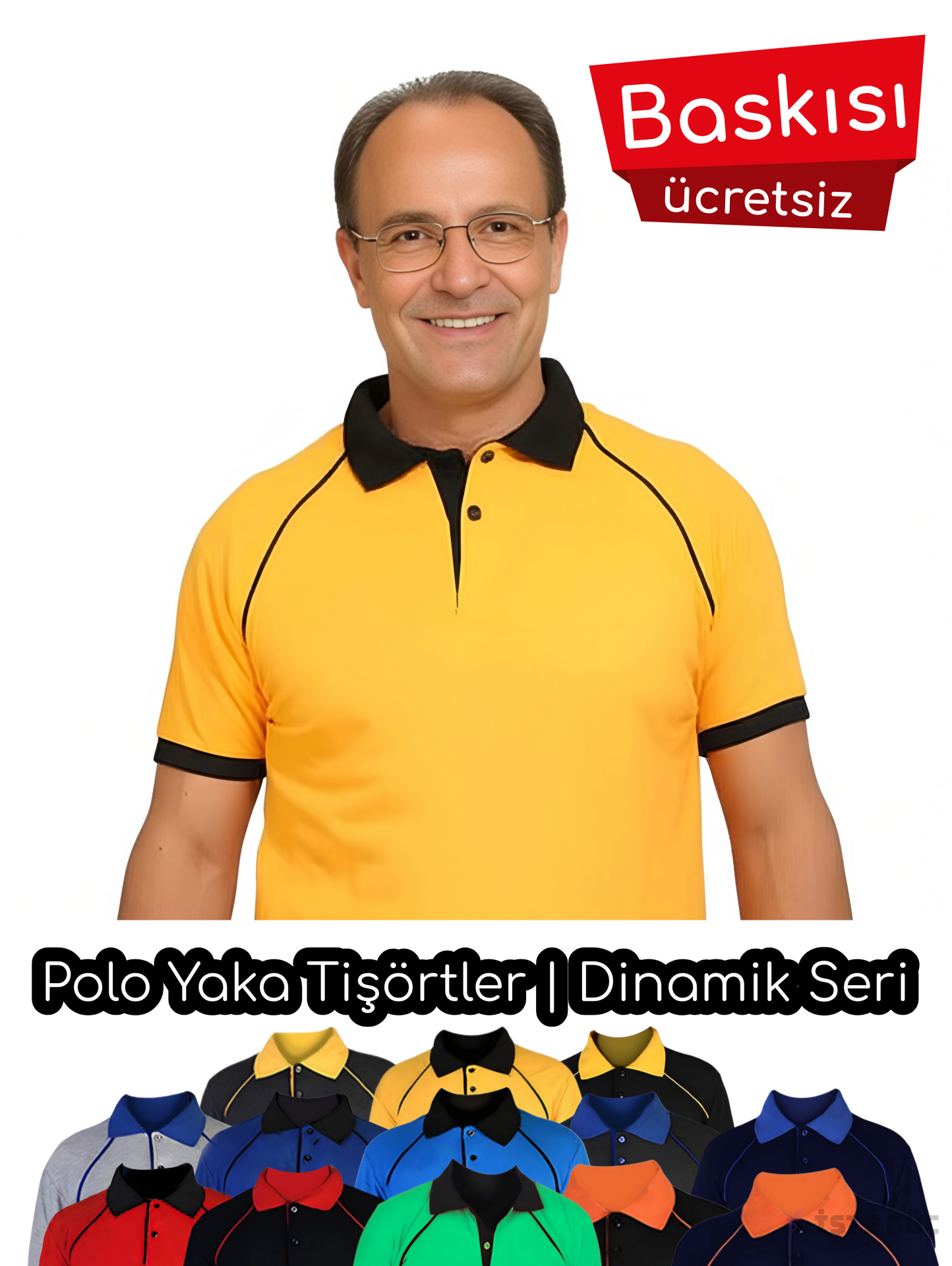 Polo Yaka Tişört | Dinamik Seri | Baskılı •